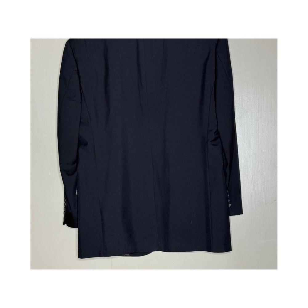 Micron 2000 Fine Australian Wool Hart Schaffner Marx Navy Blazer Mens 44R - Picture 6 of 9
